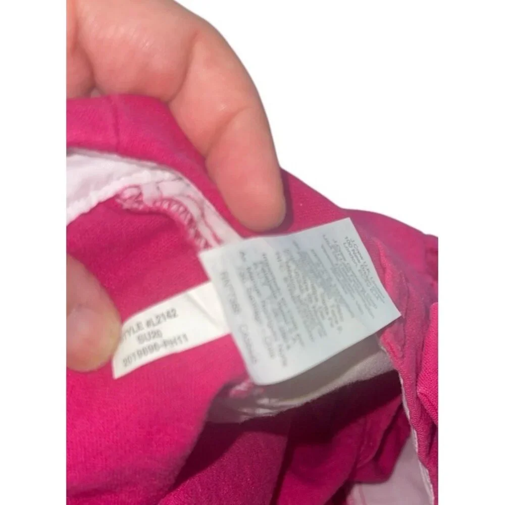 J CREW Women's Size 2 Scallop-Hem Shorts in Begonia Pink Linen Cotton Blend - Picture 9 of 9